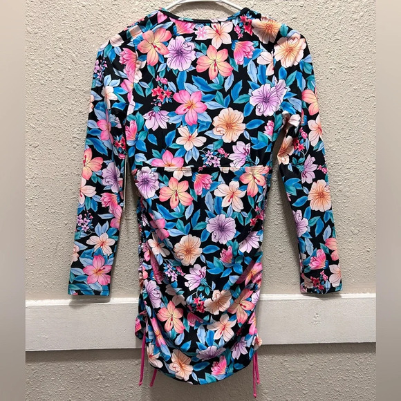 Pipeline Makani Rash Guard Dress Tropical Floral Print New With Tags S UPF 50+ - Picture 5 of 10